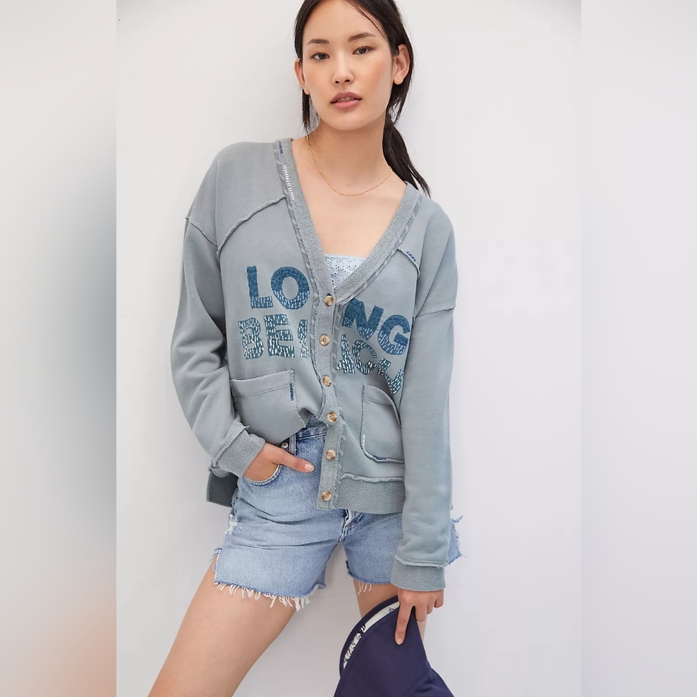 Anthropologie Pilcro Varsity Cardigan